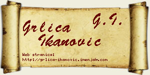 Grlica Ikanović vizit kartica